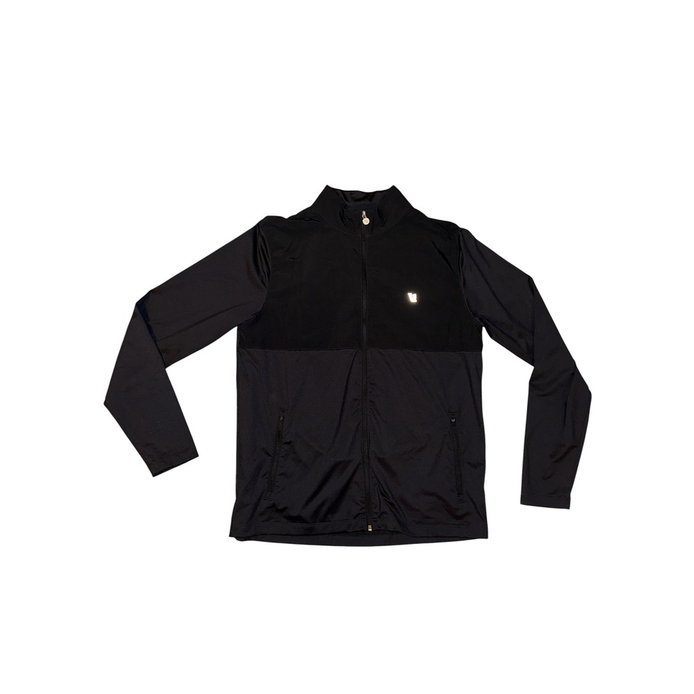 Vuori Jacket Mens Large Black Full Zip Performance Mixed Media V265